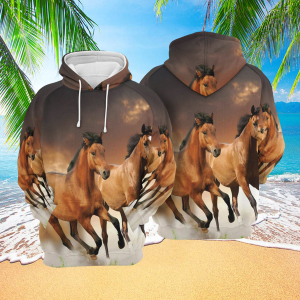 Horse Love All Over Hoodie, Animal Lover Gift