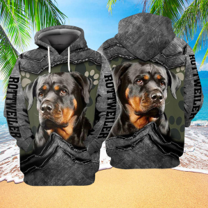 Unisex Dog Rottweiler My Friend All Over Hoodie