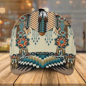 Native American Cap, Native American 3D Full Print Baseball Cap Hat, Native American Gift, Indigenous Caps Tribal Hats Native Pattern Hat