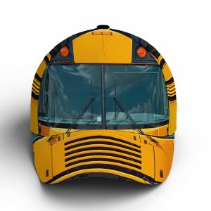 Bus Driver Funny Baseball Cap, Yellow School Bus Hat, Bus Driver Hats for Men, Adjustable Personalized Baseball Cap